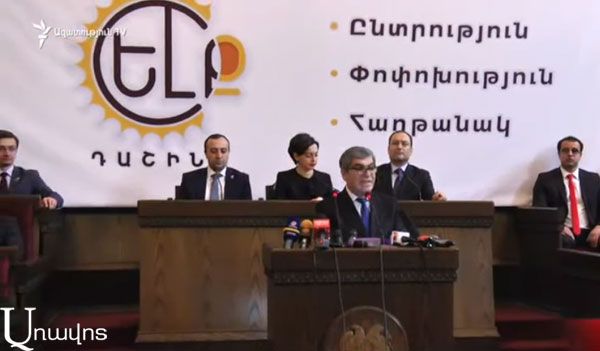 Aram Sargsyan: ‘We must persuade segment of incorruptible and conscientious voters to give preference to “Yelk”’