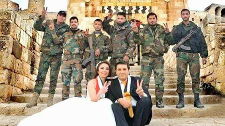 Syrian-Armenian couple celebrate Aleppo victory through a wedding photoshoot