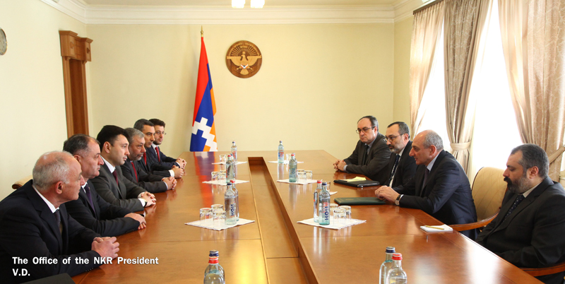 Artsakh president received Armenian delegaution