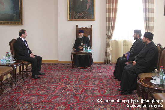 Catholicos of receives RA Minister of Emergency Situations
