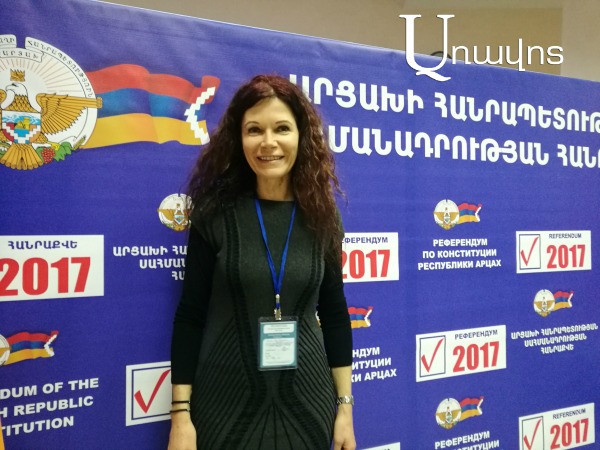 Karin Mac Donald: It is an honor for me to observe referendum in Nagorno-Karabakh