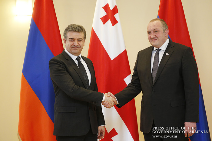 PM Karen Karapetyan-led delegation received by Georgia President Giorgi Margvelashvili
