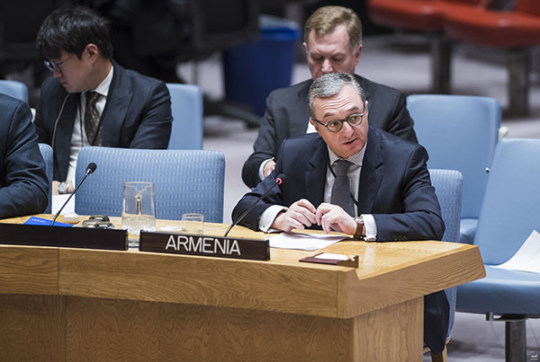 Ambassador Mnatsakanyan participated in the UN Security Council’s Open Debate on conflicts in Europe