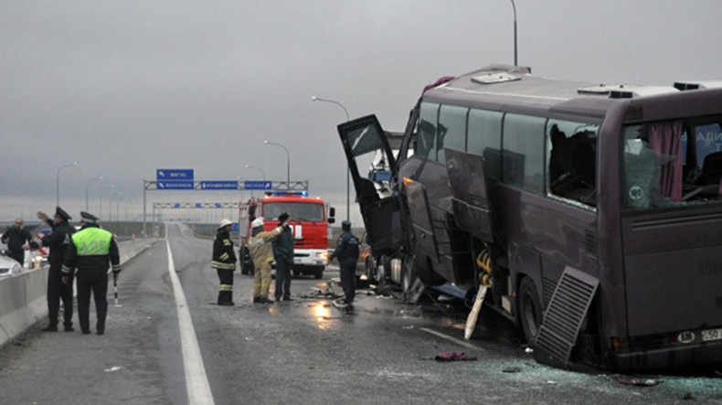 Moscow-Yerevan bus crash leaves three injured