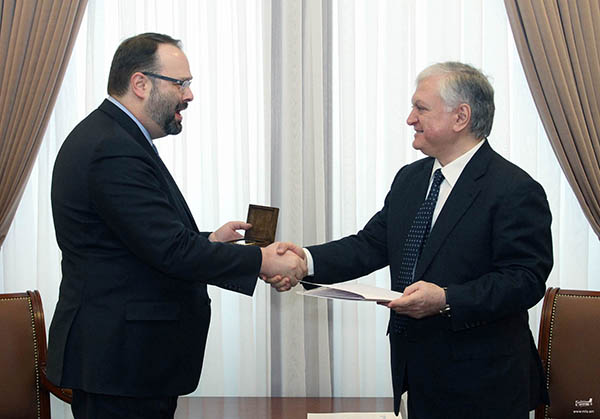 Foreign Minister of Armenia received the Ambassador of Canada