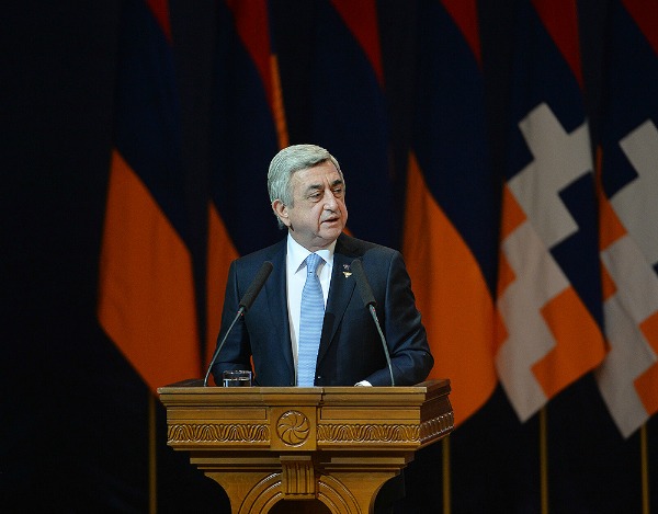 ‘We wish Azerbaijan no suffering, honestly, but will allow nobody to dream about causing suffering to our people:’ Serzh Sargsyan