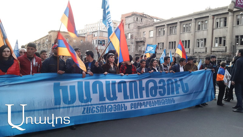 Congress-PPA wandered in center of Yerevan with a peace march