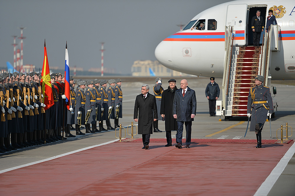 President Sargsyan arrived Russia