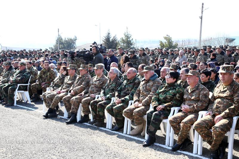 Presidents of Armenia and Artsakh visited range of military units