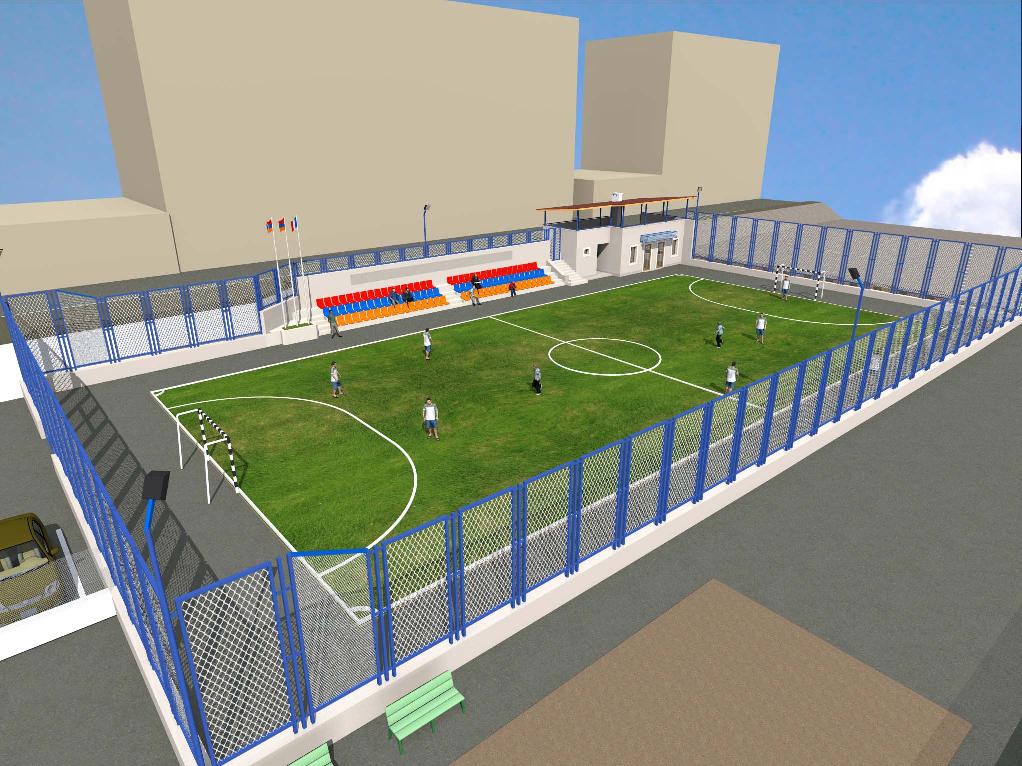 Hayastan All-Armenian Fund begins construction of handball stadium in Stepanakert