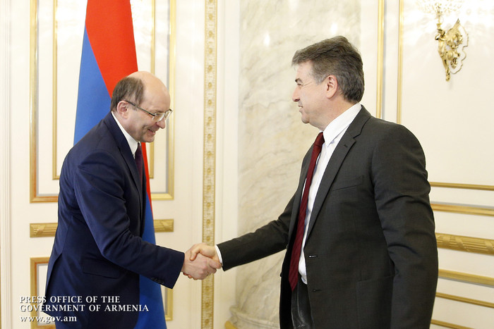 Karen Karapetyan Receives Russian Railways First Vice President Alexander Misharin