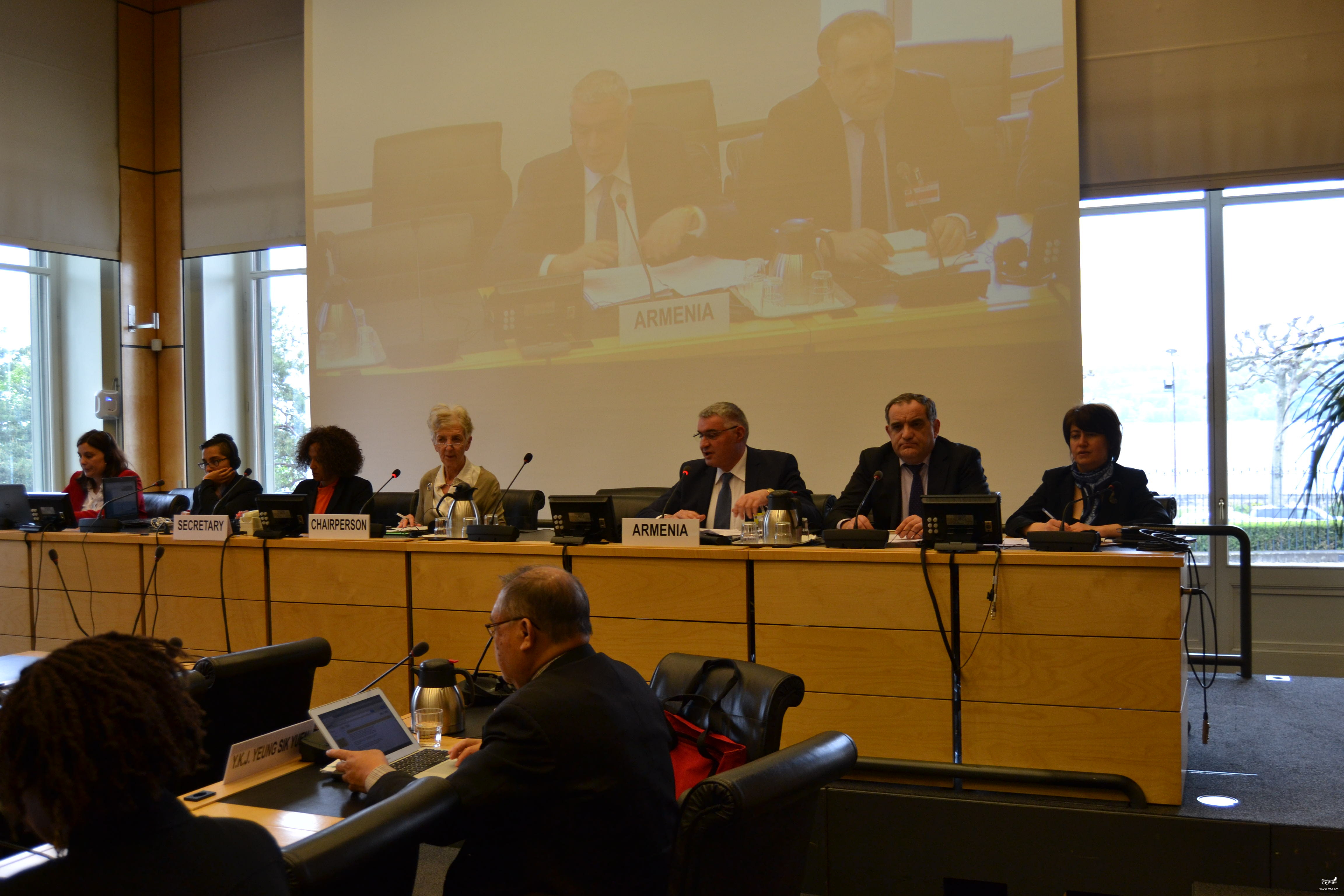 The report of the Republic of Armenia was presented in Geneva to the Committee on Elimination of Racial Discrimination