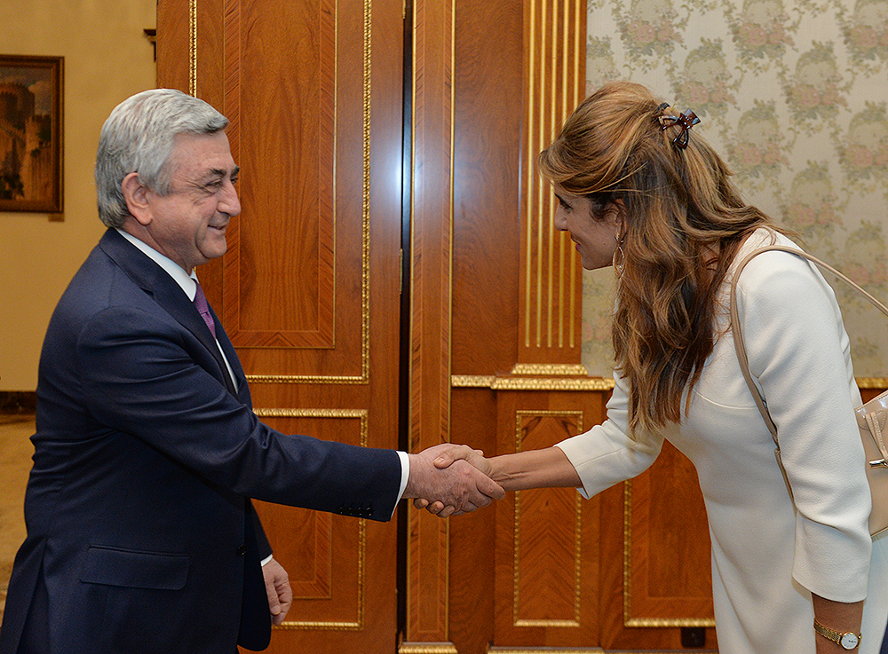 President Sargsyan received Princess of Jordan