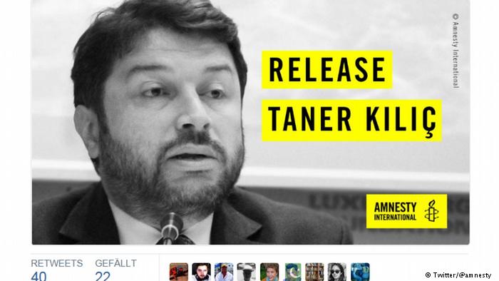 Amnesty’s Turkey head Taner Kilic charged for ‘terror’ ties