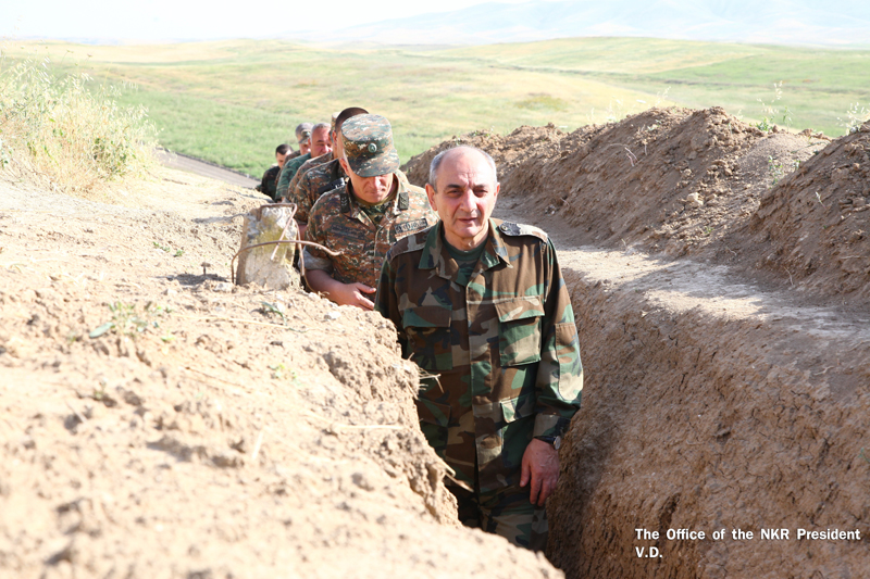 Artsakh President visits borderline several sections