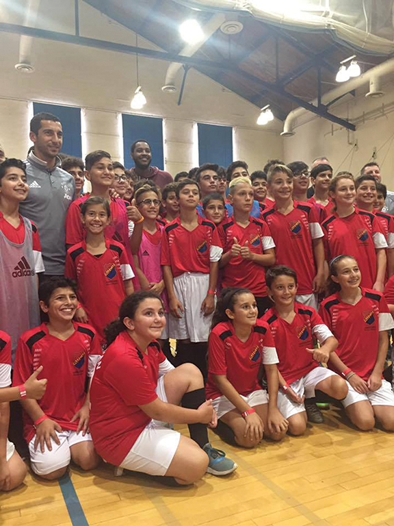 Henrikh Mkhitaryan Leads Soccer Camp for Homenetmen Athletes
