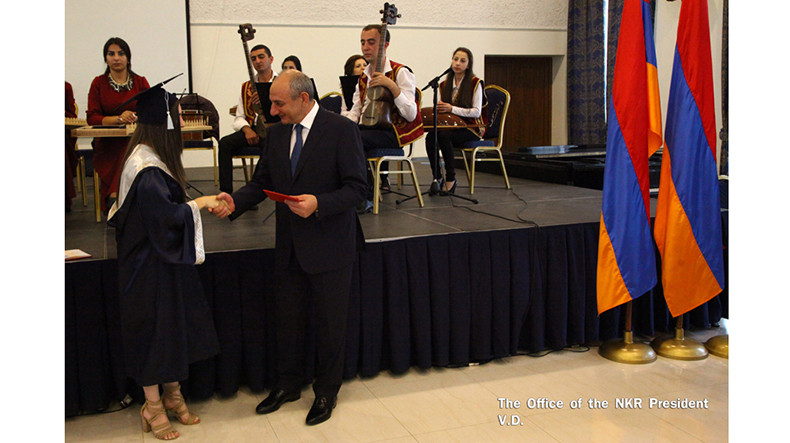 Artsakh President hands over certificates to graduates with honors of Armenian State Pedagogical University