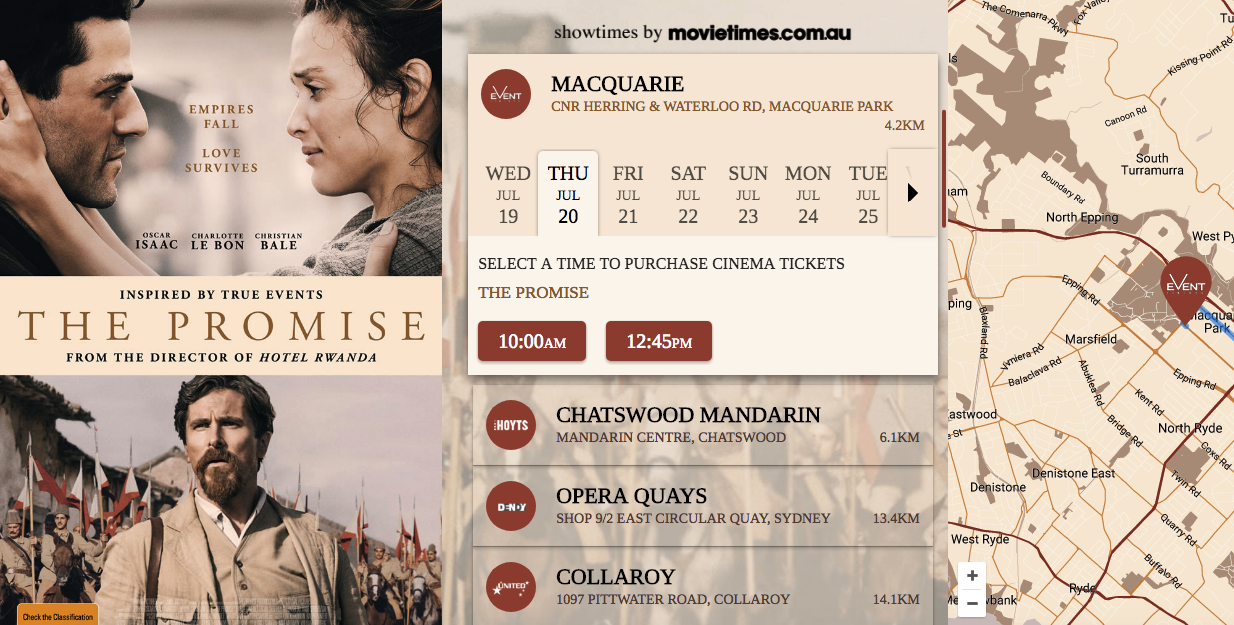 The Promise Passes Four Weeks in Australian Cinemas