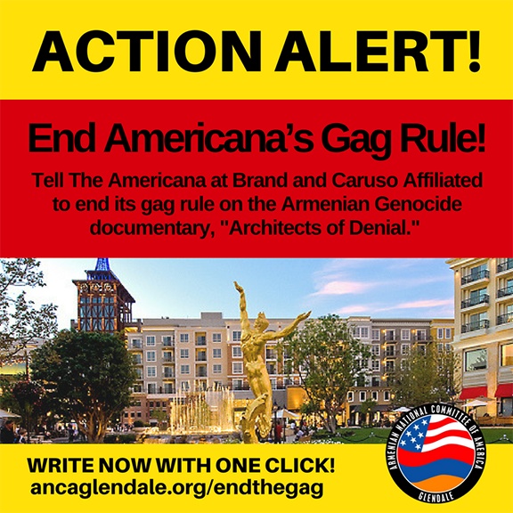 ANCA Glendale Action Alert: End Americana’s Gag Rule
