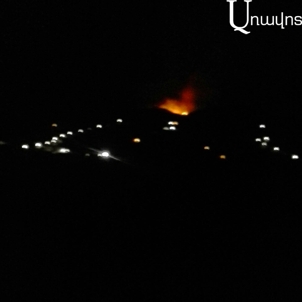 Voskevan border zone again in fire