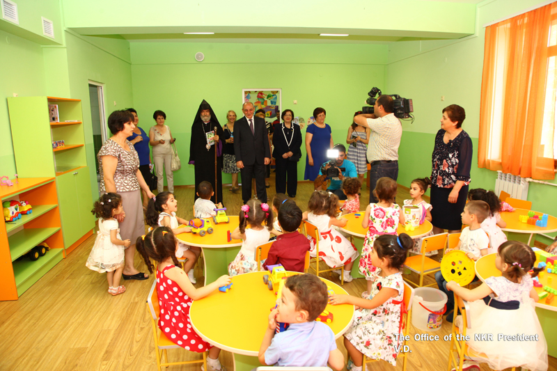 Bako Sahakyan partook at ceremony of opening ‘Sose’ kindergarten’s new building