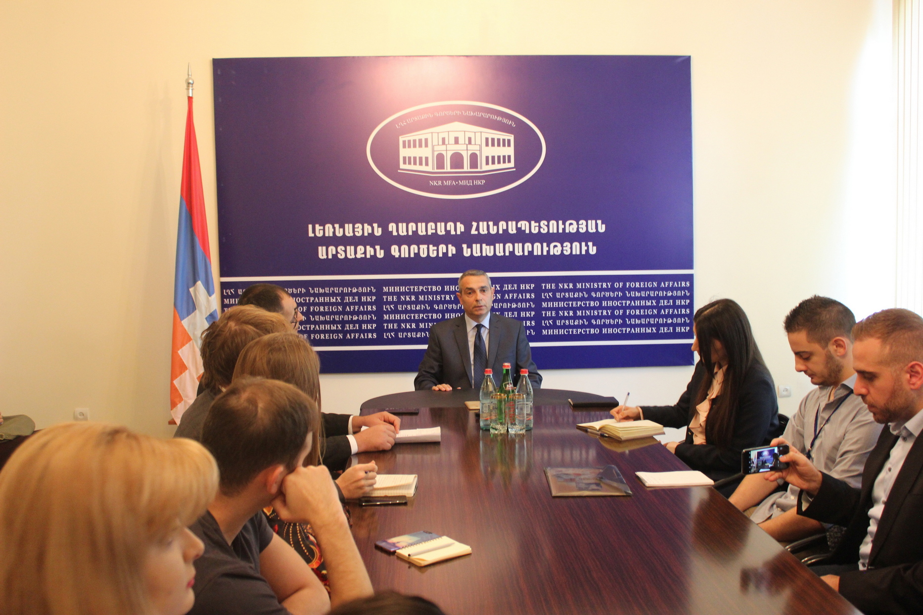 Foreign Minister of the Republic of Artsakh Received Representatives of the International of Socialist Youth