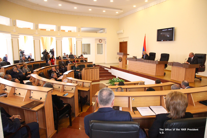 Artsakh President anticipate joint efficient cooperation between Government and National Assembly