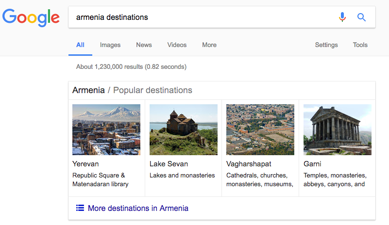 Google Trips, Flight and Destinations now Support Armenia