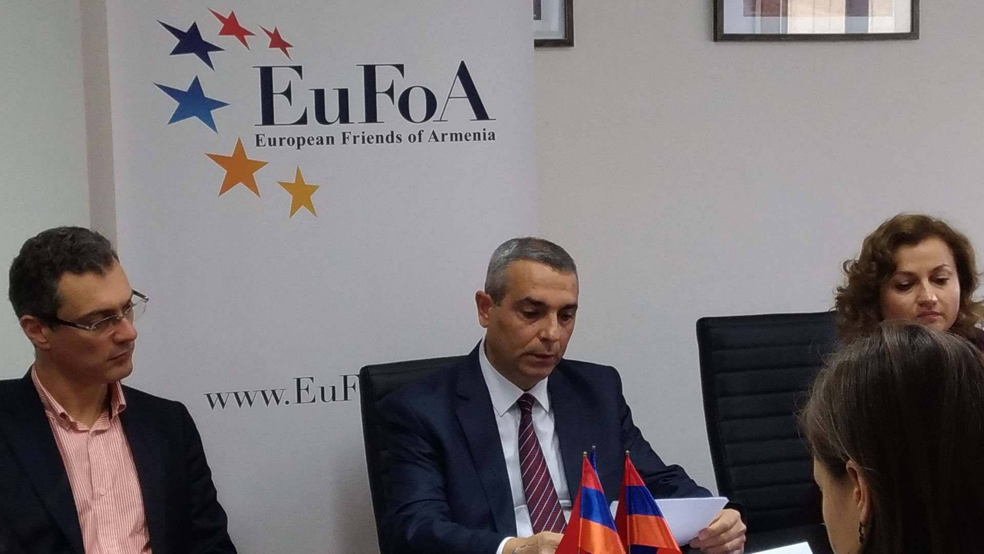 Foreign Minister of the Republic of Artsakh Delivered a Speech in Brussels