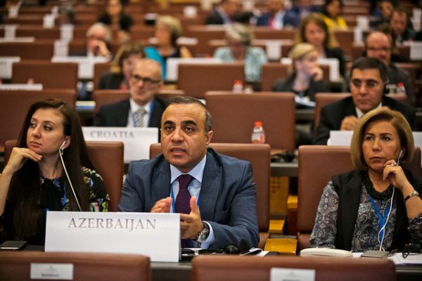 In OSCE Azerbaijanis urge Armenians not to ‘defame their president’