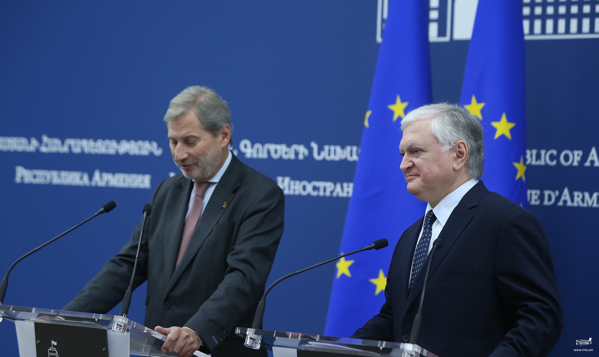 Edward Nalbandian had a meeting with EU Commissioner for Enlargement and European Neighbourhood Policy