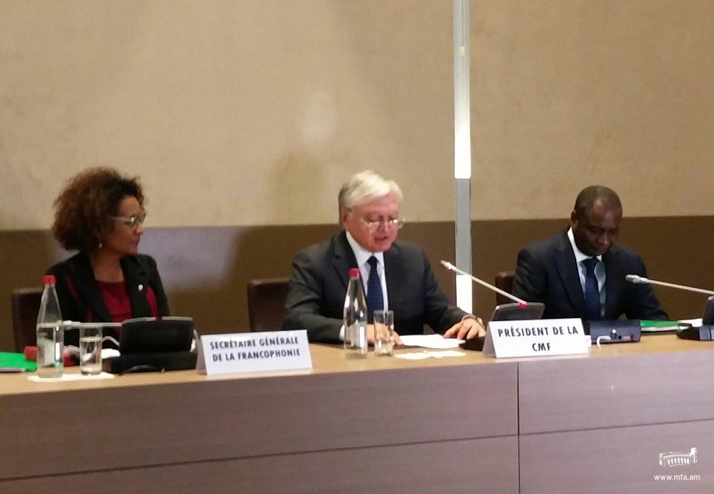Edward Nalbandian assumed the Presidency of the Conference of Foreign Ministers of La Francophonie