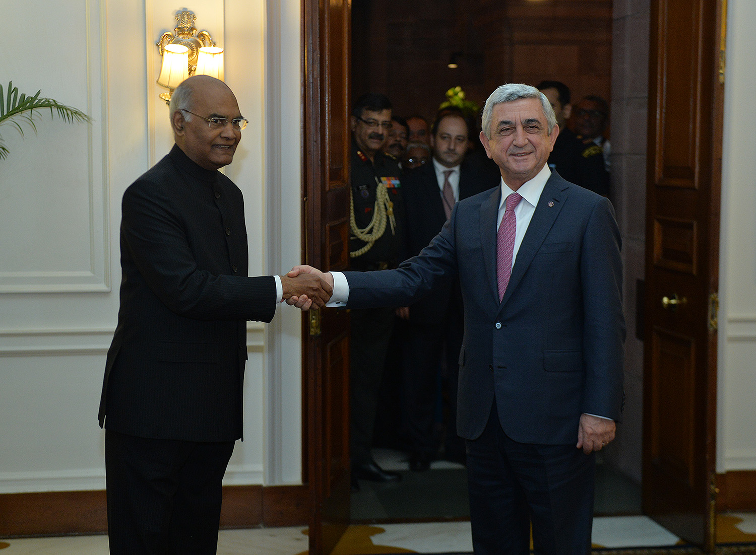 President Serzh Sargsyan meets with President Ram Nath Kovind of India