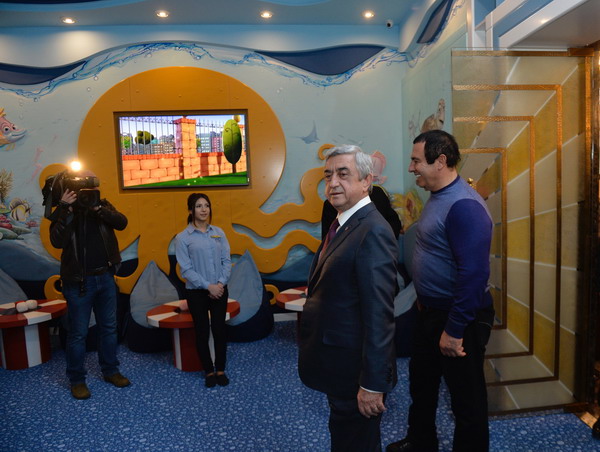 President Sargsyan attends opening of new recreation center at Multi Rest hotel complex