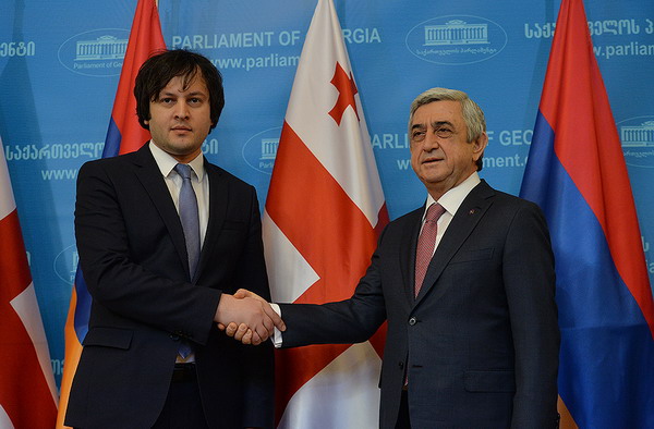 ‘Two Friendly Countries Have Common Interests’: Serzh Sargsyan Meets With Georgia Parliament Speaker