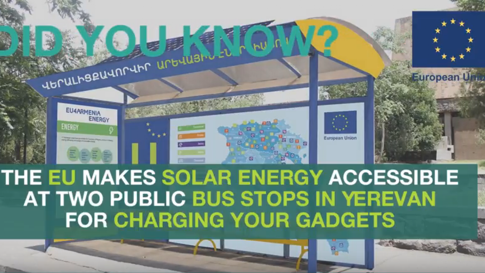 Armenia: EU-supported video shows first solar-powered bus stops in Yerevan