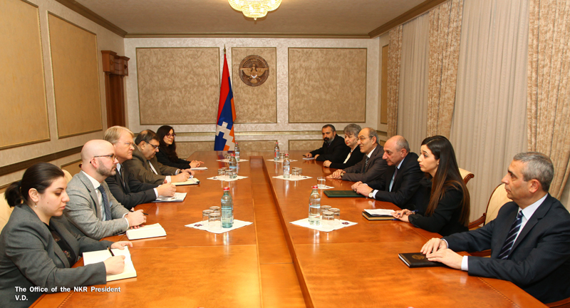 Bako Sahakyan received a delegation led by member of the European Parliament Lars Adaktusson