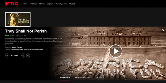 Armenian Genocide documentary ‘They Shall Not Perish’ now streaming on Netflix – Asbarez
