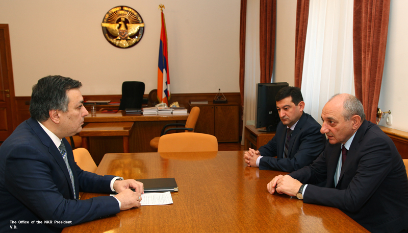 Bako Sahakyan received culture minister of Armenia Armen Amiryan