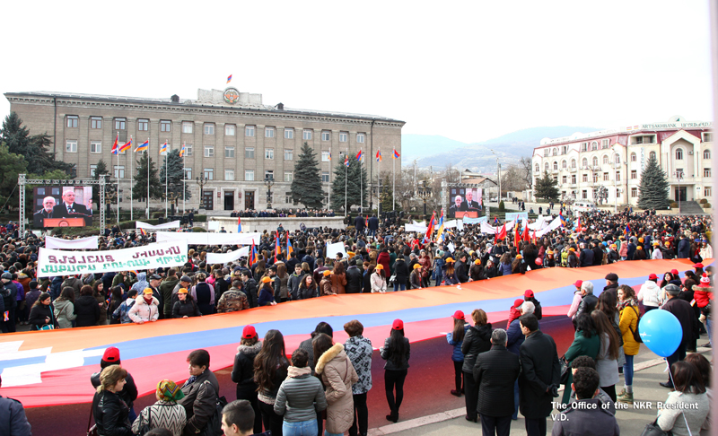 Speech of  Bako Sahakyan during  public rally dedicated to  30th Anniversary of Artsakh National-Liberation Movement