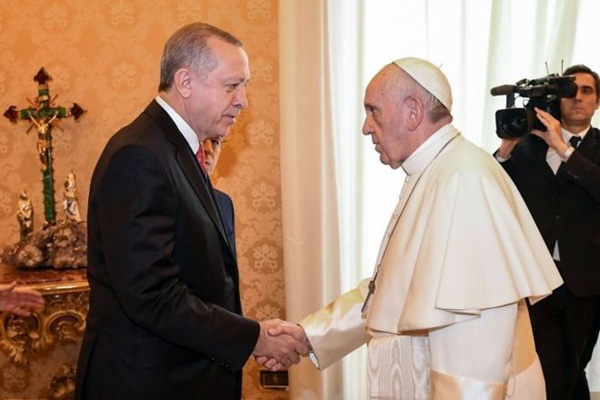 Erdogan: ‘I reminded Pope we are very sensitive towards Armenian ungrounded statements’