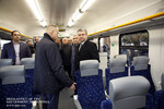 Prime Minister travels to Gyumri by newly commissioned ЭП2Д electric train