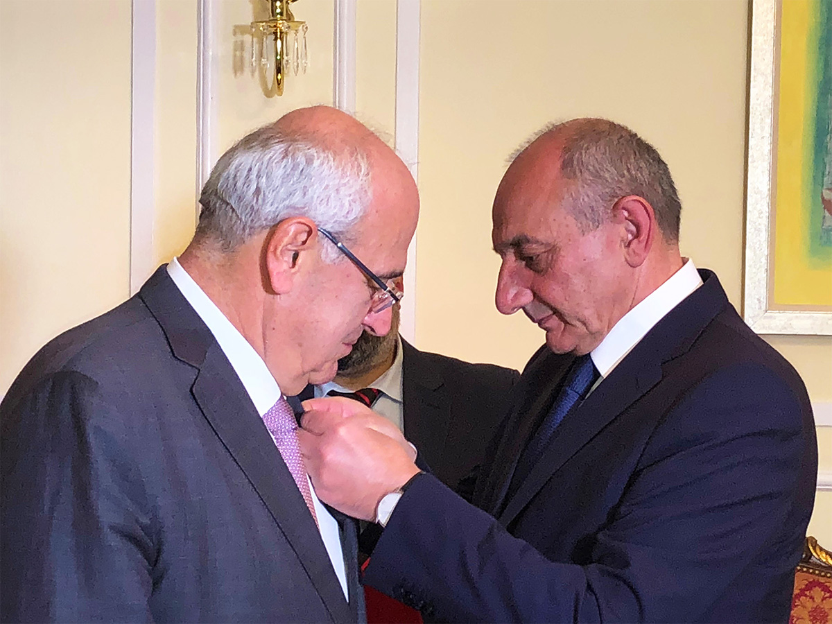 AGBU president Berge Setrakian meets with president of Artsakh in Washington, D.C.