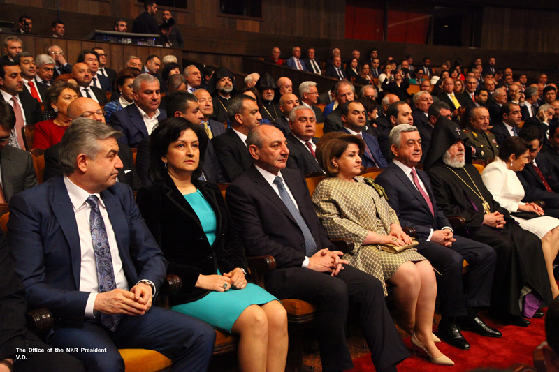 Bako Sahakyan was present inauguration ceremony of newly-elected President of Republic of Armenia Armen Sargsyan