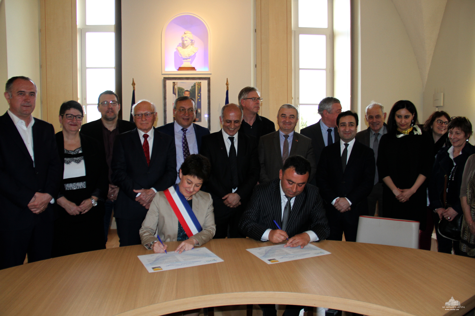 Friendship Declaration Signed between Martuni Town of Artsakh and Bourg-de-Péage City of France