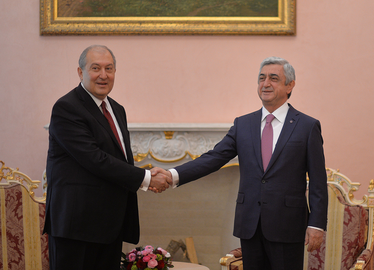 Accompanied by his spouse, newly-elected President of Armenia was hosted at Baghramyan-26