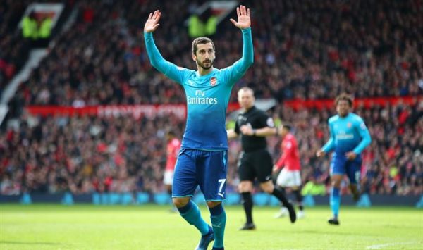 Henrikh Mkhitaryan  first football player to score a goal both being in Manchester United and playing against Manchester United in the same season