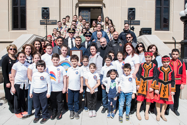 Annual Armenian flag raising ceremony held at Fort Lee Borough Hall