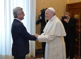 Serzh Sargsyan Praised the Commitment of the Armenian Community of Argentina During his Meeting with Pope Francis