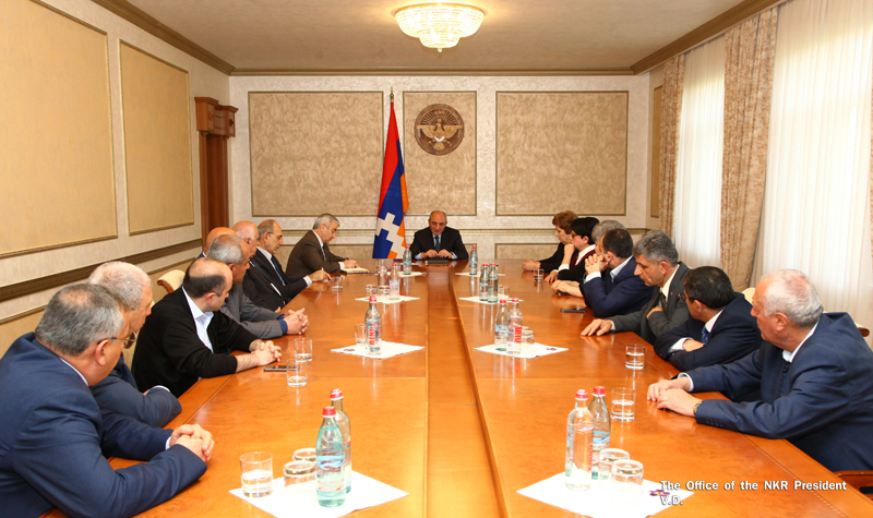 Bako Sahakyan held a meeting with heads of the Artsakh Republic National Assembly factions